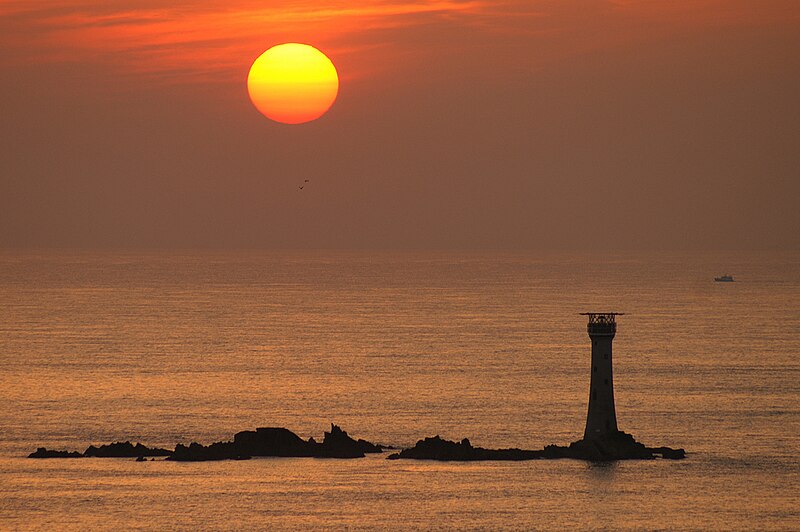 File:Les Hanois Lighthouse, Volcanic Ash Sunset (Final).jpg