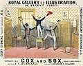 Image 156Cox and Box poster, by Alfred Concanen (restored by Adam Cuerden) (from Wikipedia:Featured pictures/Culture, entertainment, and lifestyle/Theatre)