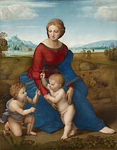 Madonna del Prato label QS:Lpl,"Madonna w zieleni" 1506