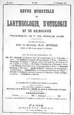 Thumbnail for File:Revue mensuelle de laryngologie, d'otologie et de rhinologie (IA BIUSante 91487x1881x16).pdf