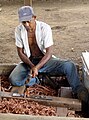 Building a pinas 2004 - producing the wooden dowels