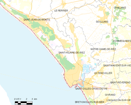 Mapa obce Saint-Hilaire-de-Riez