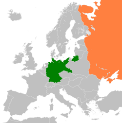 Map indicating locations of Weimar Germany and Soviet Union