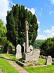 Churchyard cross at Church of St Issui, Partrishow