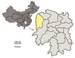 Prefettura autonoma tujia e miao di Xiangxi – Mappa