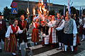 Image 1Estonian national clothes are a fine example of change in clothing after the Industrial Revolution. They changed a lot during 18th and 19th of century with the addition of new types of colors (like aniline dyes), placement of colors (like lengthwise stripes) and with the addition of new elements (like waistcoats). By the end of the 19th century they went out of use in most of the country (except more remote places as in Kihnu island) and it was only in mid 20th century when they once again gained popularity and now as a formal clothing. Members of University of Tartu Folk Art Ensemble wearing clothes specific to Kihnu island, Tori Parish (women in red skirts) and Tõstamaa area (men in brown clothing). (from History of clothing and textiles)