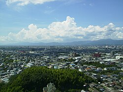 View of Kurume City from Kannon Statue