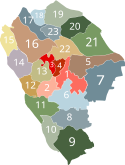 Tanzhou is labeled '9' on this map of Zhongshan