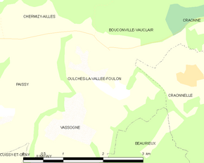 Poziția localității Oulches-la-Vallée-Foulon