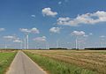 entre Waldfeucht et Saeffelen, moulins moderns au panorama