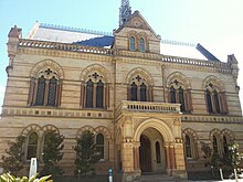 This is a photograph of the Mitchell Building, formerly the University Building, which is the oldest building on campus.