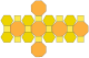 Desenvolupament pla del cuboctàedre truncat o gran rombicuboctàedre (4.6.8)
