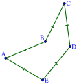 Pentagone concave équilatéral