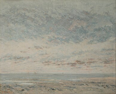 Gustave Courbet: Marée basse à Trouville Ebbe bei Trouville (1865)