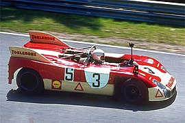 Bernard Chenevière in a Porsche 908/3 at the 1000 km race on the Nürburgring in 1973