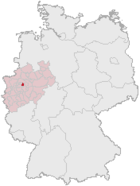 Lage der kreisfreien Stadt Bochum in Deutschland