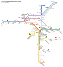 Схема маршрутів S-Bahn Mitteldeutschland