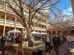 Courtyard with students