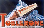 Anuncio de Toblerone dos anos 20, cun debuxo do Matterhorn.