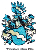 Wappen Wyttenbach (mit dem schrägen Bach), falsche Tingierung