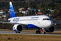 Airbus A320neo należący do linii Atlantic Airways na płycie Portu lotniczego Innsbruck