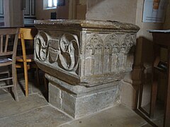 Bénitier de l’église de Sant-Laurent-d'Oingt .