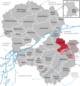 Läget för Kröning i Landkreis Landshut