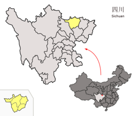 Localisation de Guangyuan shi