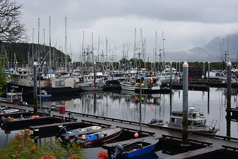 File:Sitka, AK - fishing boats in Crescent Harbor 01.jpg