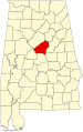 State map highlighting Shelby County