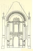 Coupe de la tribune de la chapelle du château de Meudon, 1701.