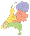 4 NUTS 1 regions - "Landsdeel"