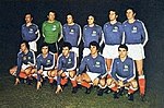 Die Franse nasionale sokkerspan tydens die Olimpiese Somerspele 1976 in Montreal, Kanada