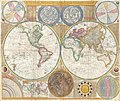 Image 48A general map of the world by Samuel Dunn, 1794, containing star chart, map of the Solar System, map of the Moon and other features along with Earth's both hemispheres. (from History of cartography)