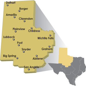 Panhandle region of Texas