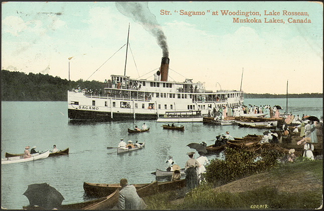 File:Steamer Sagamo at Woodington, Lake Rosseau, Muskoka Lakes, Canada.jpg