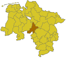 Poziția regiunii Districtul Nienburg/Weser