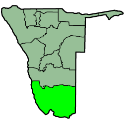 Location of the !Karas Region in نمیبیا