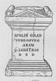 Zeichnung des Apollo-Grannus Altars von 1751