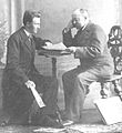 Friedrich Winkelmann (rechts) mit Karl Dörr (um 1900)