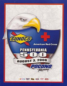 2008 Sunoco Red Cross Pennsylvania 500 program cover