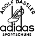 Premier logo d'Adidas en 1949.