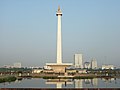 Kolam pantul Monas di Taman Medan Merdeka Monas.