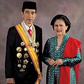 Foto Resmi Presiden Joko Widodo bersama istri, 2019.