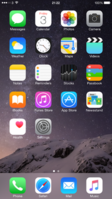 iOS 8 Home screen