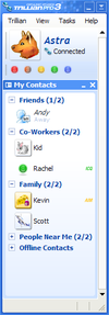 Trillian main screen