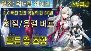 명조 2.0버전 회절, 응결 버프 카를로타, 금희 역경의 탑 30별