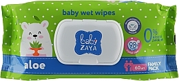 Aloe Vera Wet Wipes, 60 pcs Baby Zaya