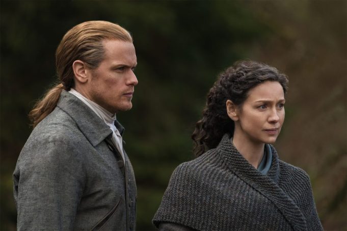 Outlander - Season 6 - Sam Heughan as Jamie and Caitriona Balfe as Claire.