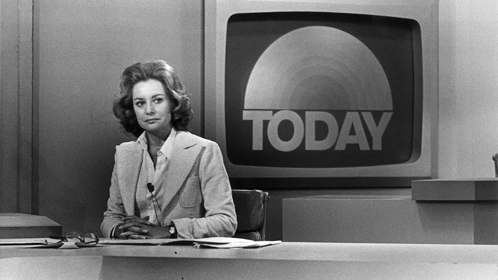 5th May 1976:  Promotional portrait of television journalist Barbara Walters on the set of the Today Show, New York City.  (Photo by Raymond Borea/Hulton Archive/Getty Images)